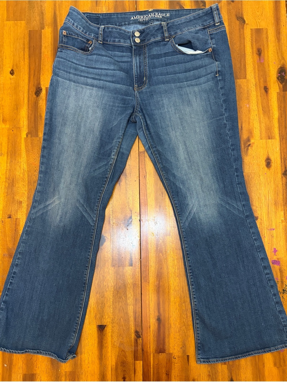 American Eagle Outfitters Women's Blue Flare Jeans